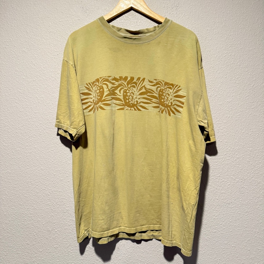 Crazy Shirts Hawaii Pineapple Dyed Graphic T-Shirt XL Yellow Gold Mens Tee